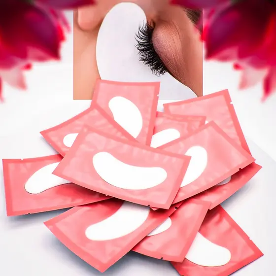 200unidade(100 pares) pad gel protetor pálpebra alongamento cílios patch