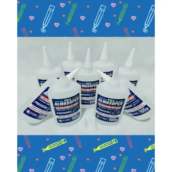 Kit 10 Und. Cola Almasuper Ultrarrápidas 100g Almata