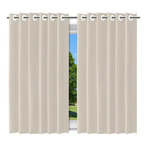 Cortina Blackout Corta Luz P/ Sala Quarto 2,00m L X 1,40m A Bege