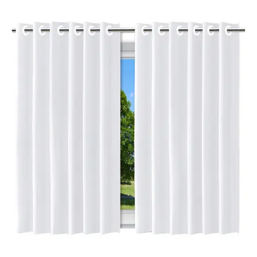 Cortina Blackout Corta Luz P/ Sala Quarto 2,00m L X 1,40m A Branco