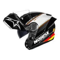 Capacete Robocop Norisk Force2 Grand prix Germany articulado com óculos interno + brinde