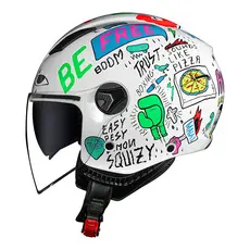 Capacete Norisk Orion SV Free Branco Laranja