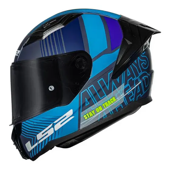 Capacete fechado Ls2 FF810 Vigo Shift Preto Azul Fosco + brinde