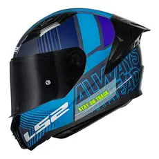Capacete fechado Ls2 FF810 Vigo Shift Preto Azul Fosco + brinde