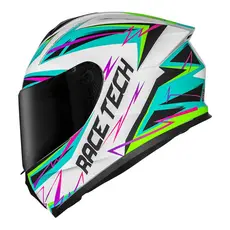 Capacete Race Tech Hit Spark Branco Verde