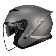 Capacete aberto Norisk City Monocolor Cinza Fosco com óculos interno + brinde
