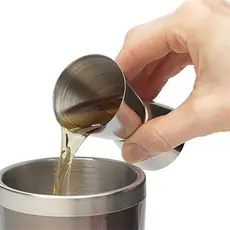 Dosador Duplo DANTAS Drinks Inox 50ml 25ml Copo Medidor de Bebidas Jigger Bartender Coqueteleira Bar Profissional