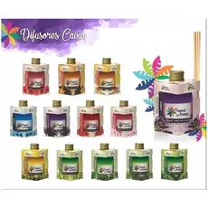 Difusor de Ambientes DANTAS Aromatizador 250ml Aromas Varetas Perfume Casa Aromaterapia Tropical Relaxante