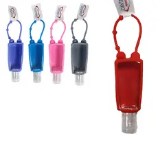 Frasco de Silicone 30ml Higienizador Porta Álcool Gel Spray Borrifador Viagem Portátil Recarregável
