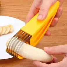 Cortador Fatiador DANTAS Banana Frutas Legumes Verduras Prático Cozinha Aço Inox Salada Fatiador Manual
