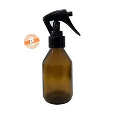 Frasco De Vidro Âmbar 100ml Com Mini Gatilho (10 Unidades)