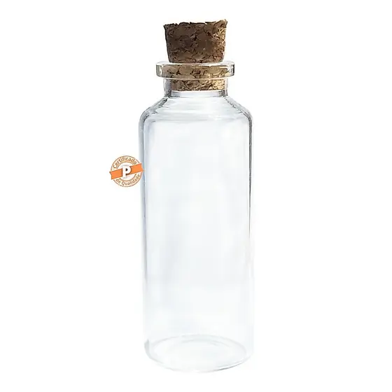 Flaconete de Vidro 30ml C/ Rolha (10 Unidades)