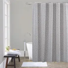 Cortina Box Banheiro Antimofo Peva (polietileno vinil acetato) 180x160cm C/ Ganchos