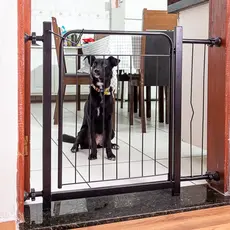 Grade De Proteção para Pet Cães Bebês e Crianças Para Portas Portão - 80cm Preto