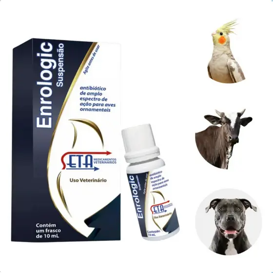 Seta ENRO Enrologic Suspensão 10 ml Suplemento Vitamínico Para Aves