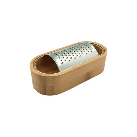 RALADOR DE MESA COM RECEPIENTE DE BAMBU - OIKOS NATURAL