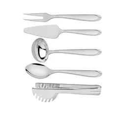 Jogo de Utensílios Concha Colher Garfo Espátula Pegador Inox Tramontina