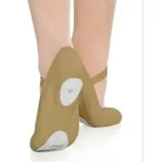 Sapatilha Meia Ponta Ballet;  ovinho de Lona, cor Bege (marca Stelariss)