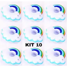 Kit 10 Boias Porta Copo Nuvem Verão Piscina BO33547