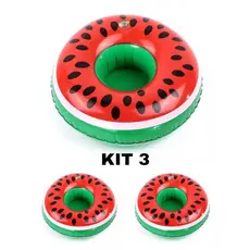 Kit 3 Boias Porta Copo Melancia Piscina Agua BO41987