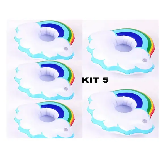 Kit 5 Boias Porta Copo Nuvem Verao Piscina BO33547