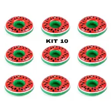 Kit 10 Boias Porta Copo Melancia Piscina Agua BO41987