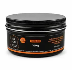 SIX Gel GRAXA EM GEL MARROM 100 g  PARA COURO  EMBALAGEM PREMIUM