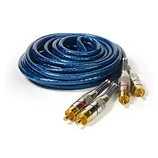 Cabo Rca 2x2 Nwt Profissional Blindado Azul 3m [F133]