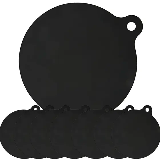 Kit 8 Un Protetor De Fogão Indução Silicone Redondo Preto