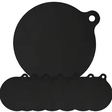 Kit 8 Un Protetor De Fogão Indução Silicone Redondo Preto
