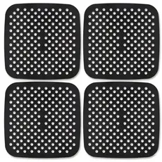 Kit 4 Silicone Protetor Para Fogão Indução Panela Airfryer Preto