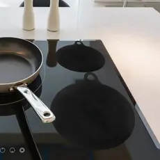 Kit 6 Peças Tapete de Fogão de Indução Almofada de Silicone Protetora Antiderrapante Descanso Panela 17cm Preto