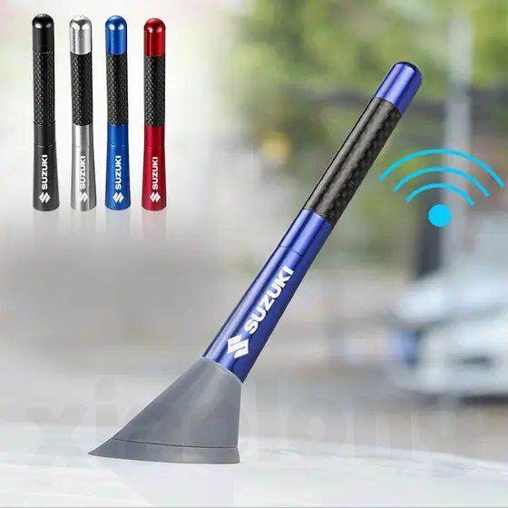 [Promo] Para Suzuki 1 Pcs Universal Antena De Carro Antena Para Carro De Fibra De Carbono Telhado Para Sinal Melhorado F