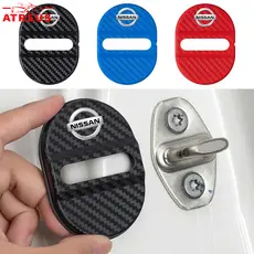 4Pçs Nissan Tampa De Proteção Da Fechadura Da Porta Do Carro Acessórios Para Kicks Versa Tiida March Sentra Livina GTR