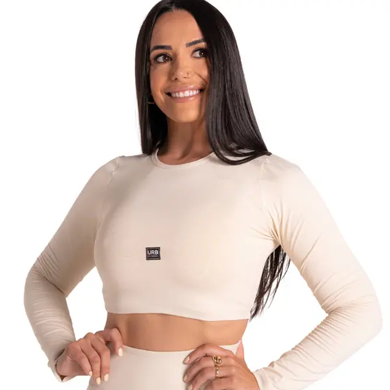 TOP CROPPED BLUSINHA FITNESS ACADEMIA COM PROTEÇAO UV SOLAR