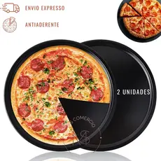 Formas de Pizza Grande 36cm Antiaderente Assadeira