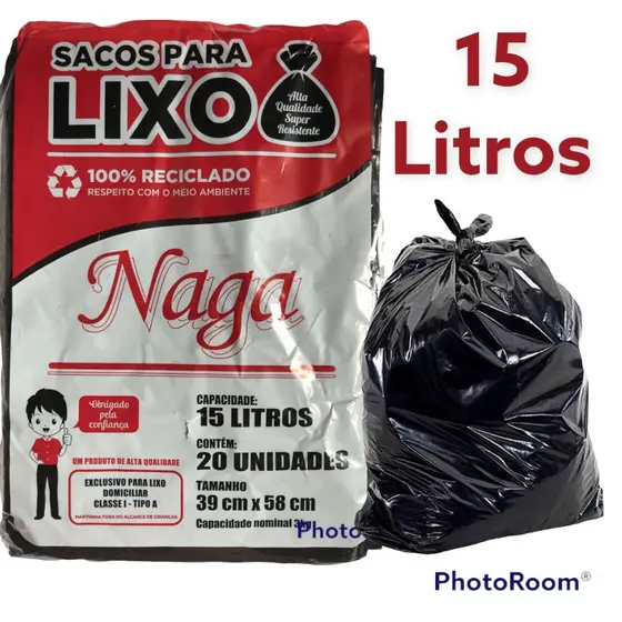 Saco de Lixo Envelope 15 Litros