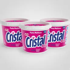 KIT 3 Pastas Cristal Rosa 500G