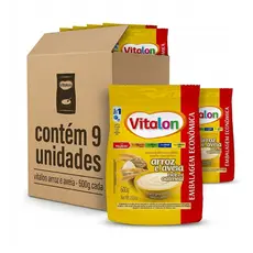 Kit 9 Unidades Mingau Arroz e Aveia Vitalon - 600g (Caixa Fechada)