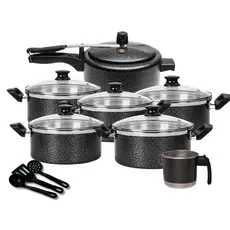 Jogo de Panelas Kit 10 Peças com Panela de Pressão 2,5 Litros