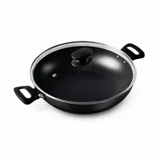 Frigideira Antiaderente Wok 24 cm com Tampa Alta para Cozinhar