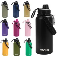 Garrafa Modus Térmica 1000ml Aço Inoxidável Com Alça Paracord Garrafa Térmica Café