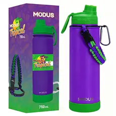 Garrafa Modus Térmica Inox 750ml Água Fria Quente C/ Vedação Com Alça Paracord