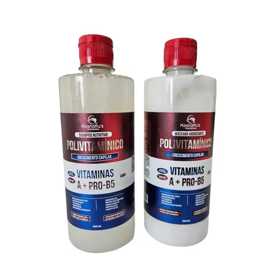 Kit Polivitamínico Capilar Kosnattus Shampoo/Máscara