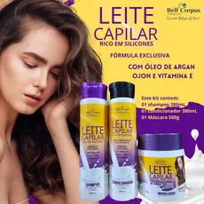 KIT LEITE CAPILAR -3PÇS- 380ML- BELL CORPUS
