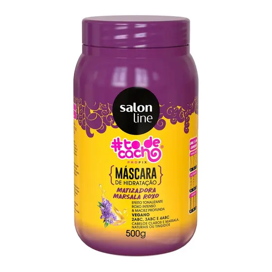 Máscara Matizadora #todecacho Marsala Roxo Salon Line