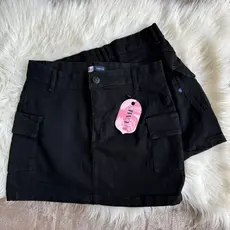 Saia Cargo Feminina Preta Jeans Lycra Marmorizada Saia Grafite Curta Empina Bumbum Barata Plus Size