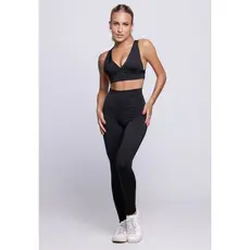 Conjunto Fitness Calça Legging Suplex Cós Alto + Top com Bojo Roupa de Academia Feminina