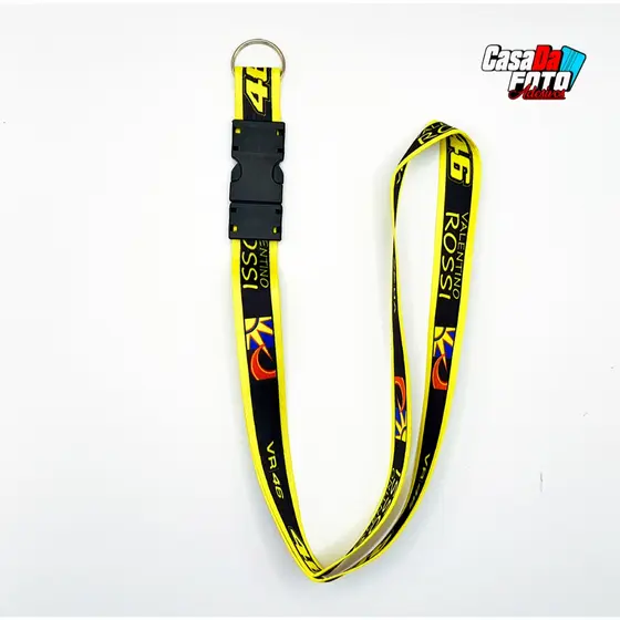Chaveiro VR 46 com engate Rápido Moto Cordão Tirante Pescoço Crachá