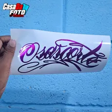 Adesivos Osascorte Roxo Metalico 20x8cm para moto bike viseira de capacete tanque paralama decoração